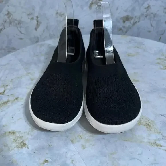 Fitflop Uberknit Womens Sz 6.5 Shoes Black White Slip On Comfort Casual Sneakers - Picture 3 of 13